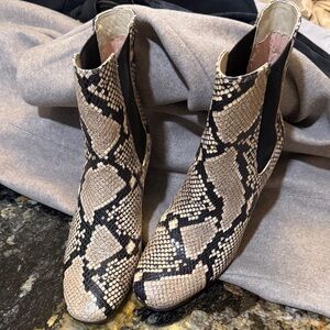 J Crew Snakeskin Ankle Boots